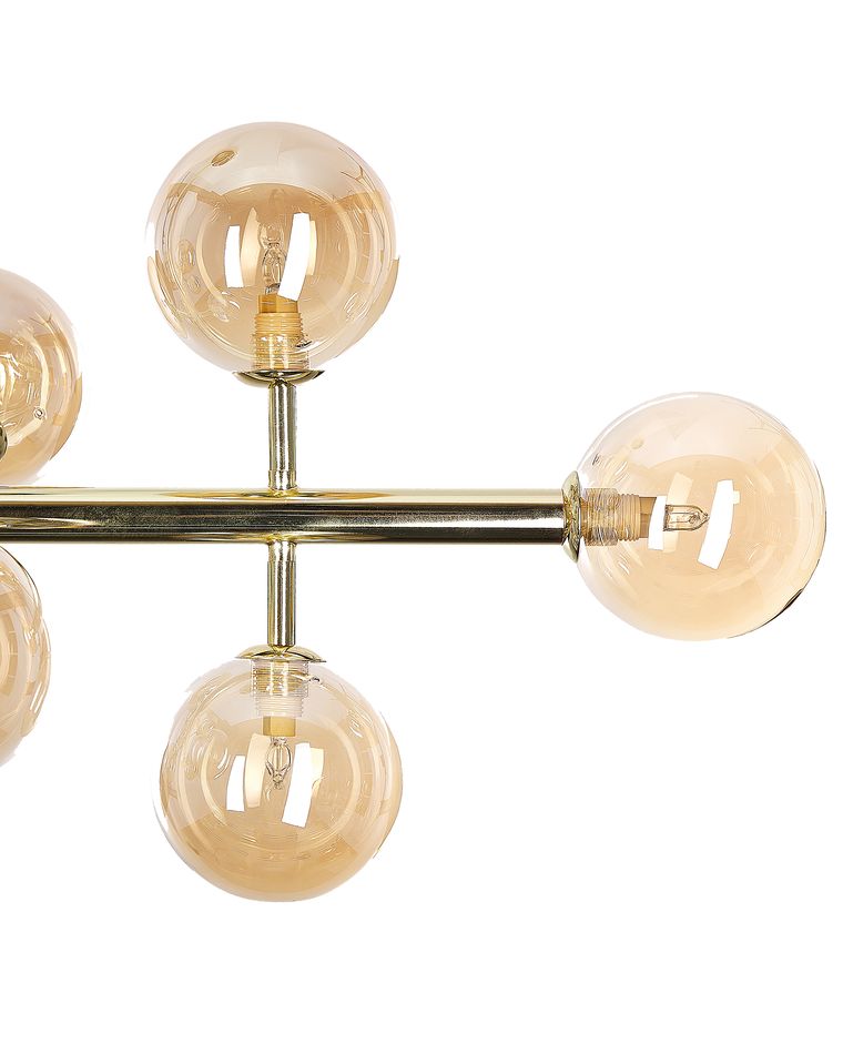 Lampe Suspendue Avec 10 Lumi res Dor RAMIS Beliani fr lampe-suspendue-avec-10-lumi-res-dor-ramis-beliani-fr
