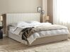 Łóżko z pojemnikiem tapicerowane 180 x 200 cm beżowe VION_901861