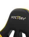 Cadeira gaming em pele sintética amarela e preta VICTORY_768106