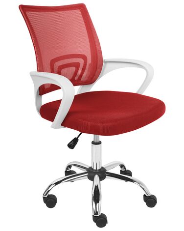 Otočná kancelárska stolička červená SOLID