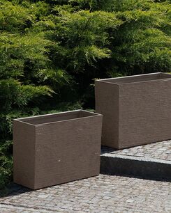 Kukkaruukku kiviseos ruskea 25 x 60 x 45 cm EDESSA