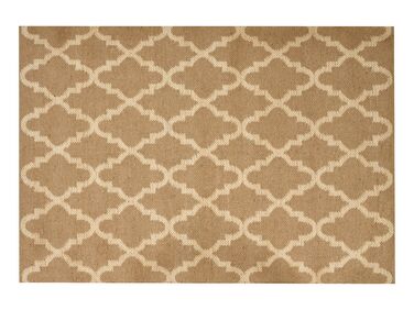 Teppich Jute beige 160 x 230 cm marokkanisches Muster Kurzflor MERMER