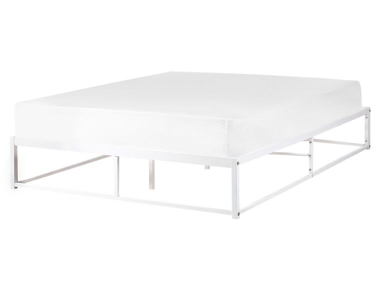 Łóżko metalowe 160 x 200 cm białe VIRY_902613