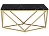 Marble Effect Coffee Table Black with Gold MALIBU_791609