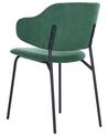 Conjunto de 2 sillas de comedor verde oscuro/negro KENAI_874475