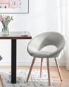 Set of 2 Fabric Dining Chairs Light Grey ROSLYN_774098
