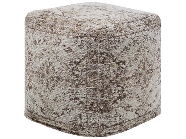 Cotton Pouffe Taupe MEERUT