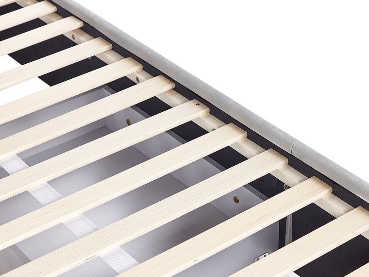 Velvet EU Double Bed with Storage Light Grey LIEVIN Beliani.co.uk