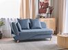 Left Hand Fabric Chaise Lounge with Storage Blue MERI II_881307