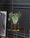 Stojanový kvetináč kovový 16 x 16 x 31 cm zelený / zlatý LEFKI_804723