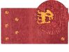 Alfombra gabbeh de lana rojo/amarillo 80 x 150 cm YARALI_856191