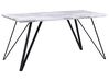 Spisebord hvit marmoreffekt/svart 150 x 80 cm MOLDEN_790641