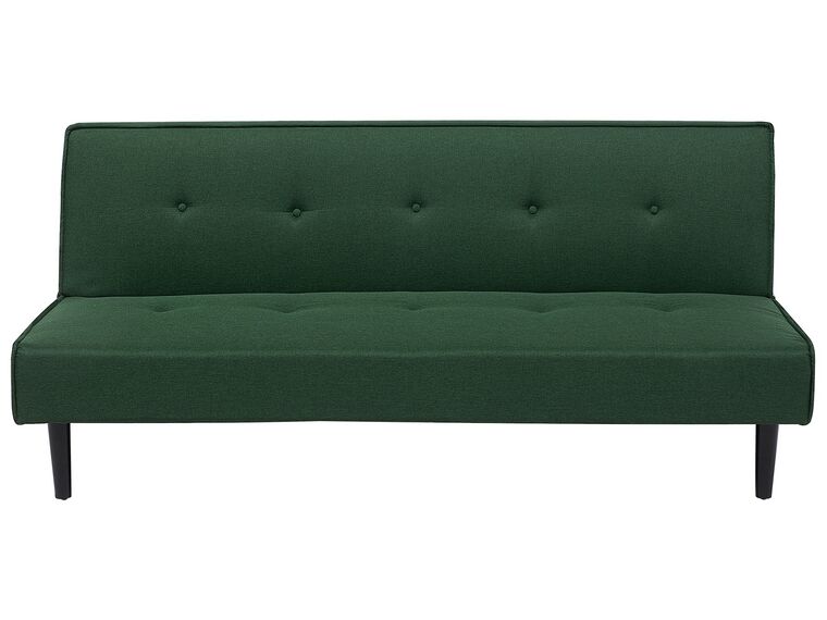 Sofá-cama de 3 lugares em tecido verde escuro VISBY_695064
