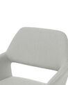Conjunto de 2 sillas de comedor de poliéster gris/verde menta/madera clara CHICAGO_743968