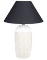 Lámpara de mesa de cerámica beige crema/negro 56 cm TELIRE_849248