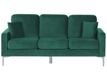 3-istuttava sohva sametti smaragdinvihreä GAVLE