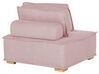 4 Seater Modular Fabric Corner Sofa Pink TIBRO_825638