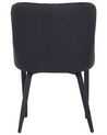 Set of 2 Fabric Dining Chairs Black SOLANO_699545