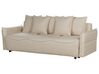Fabric Sofa Bed with Storage Beige KRAMA_904268
