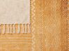 Decke Baumwolle senfgelb 130 x 180 cm geometrisches Muster FIROZABAD_829243