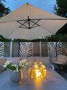 Cantilever Garden Parasol with LED Lights ⌀ 2.85 m Beige CORVAL_867158