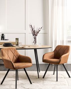 Tuoli kangas kullanruskea 2 kpl MONEE Tuoli kangas kullanruskea 2 kpl MONEE