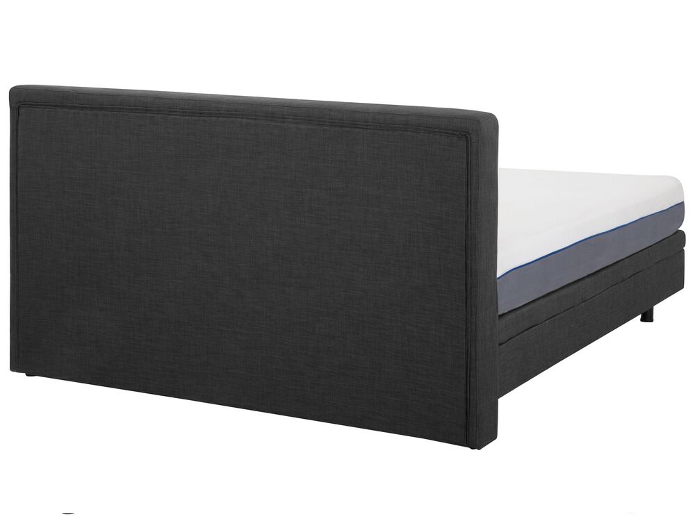 Fabric EU King Size Adjustable Bed Grey DUKE Beliani.co.uk