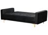 3 Seater Velvet Sofa Bed Black ABERDEEN_855963