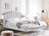 Sametová postel 160 x 200 cm šedá AMBILLOU_857109