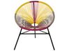 Set of 2 PE Rattan Accent Chairs Multicolour Yellow ACAPULCO_718093