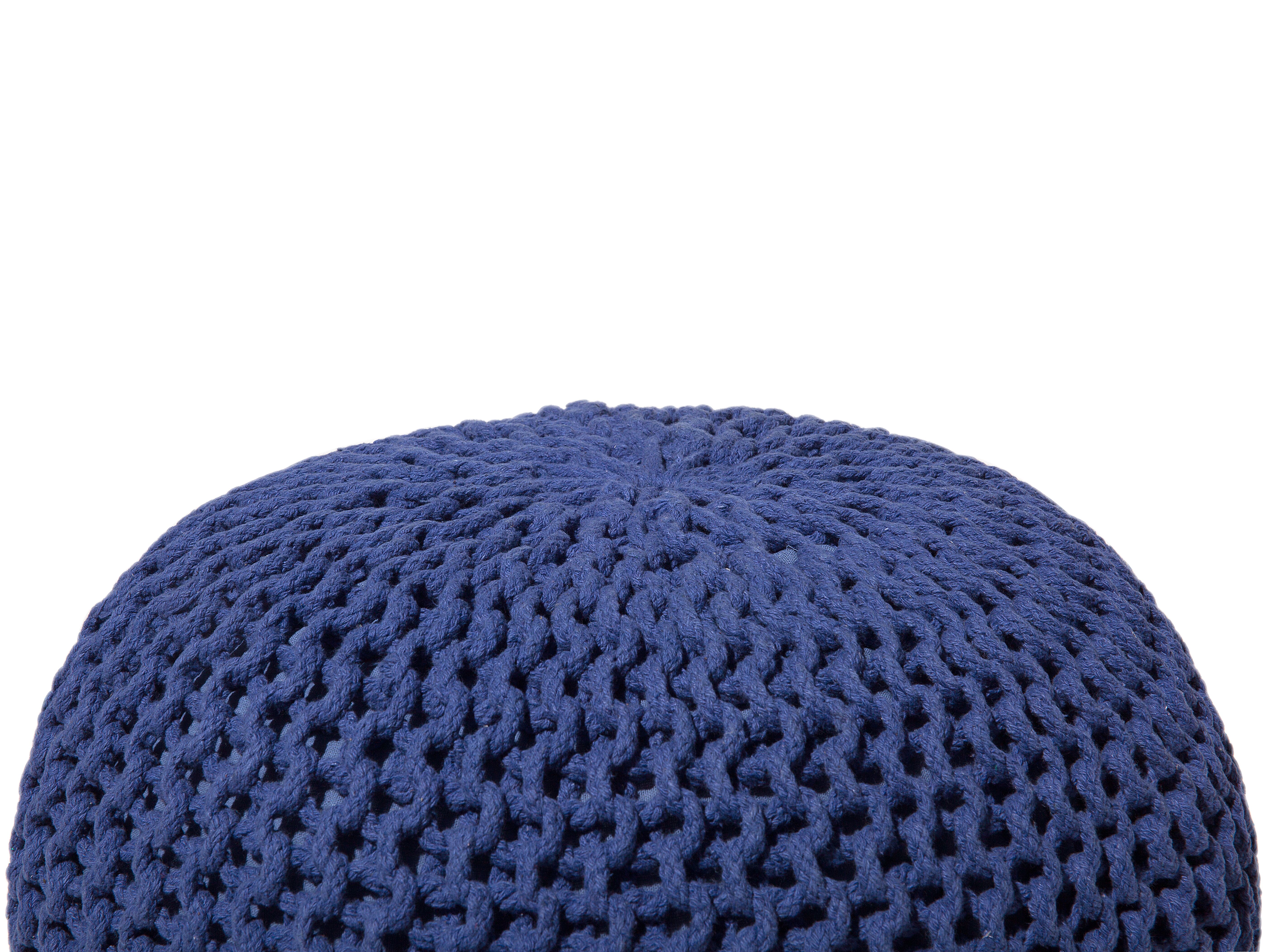Puf 50 x 35 cm ciemnoniebieski CONRAD