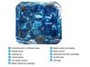 Square Hot Tub with LED Blue LASTARRIA_820445