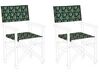 Conjunto de 2 capas verde escuro motivo oliveira para cadeiras CINE_819458