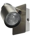 Set of 2 Metal Spotlight Lamps Silver BONTE_828751