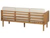 Salon de jardin 5 places avec table basse et ottoman en bois d'acacia beige clair BARATTI_830620