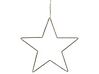 Zestaw 3 dekoracji wiszących LED gwiazda srebrny KUNNARI_812521