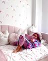 Łóżko wysuwane welurowe 90 x 200 cm różowe EYBURIE_916952