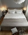 Łóżko z pojemnikiem tapicerowane 180 x 200 cm beżowe DREUX_871880