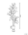 Kunstpflanze im Blumentopf 134 cm FICUS ELASTICA_775253
