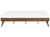 Bed hout donkerbruin 180 x 200 cm BERRIC_873738