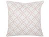Set of 2 Cotton Cushions Quatrefoil Pattern 45 x 45 cm Pink VERBENA_770276