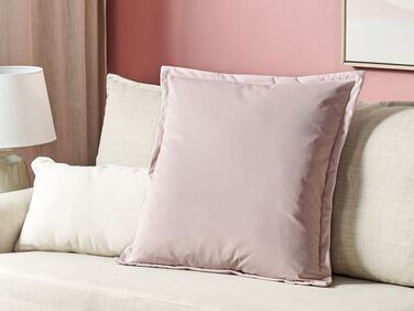 Velvet Cushion 60 x 60 cm Pink EUSTOMA