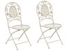 Conjunto de 2 sillas de balcón blanco crema BIVIO_806678