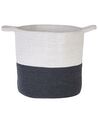 Textilkorb Baumwolle weiß / schwarz 2er Set PAZHA_840618