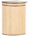 Cesta de madera de bambú clara 60 cm BADULLA_849187