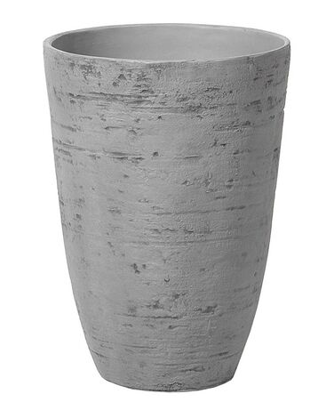 Vaso para plantas em pedra cinzenta 35 x 35 x 50 cm CAMIA