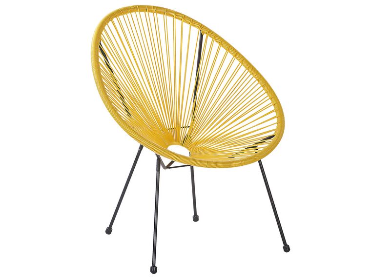 Krzesło z technorattanu żółte ACAPULCO II_795166