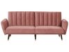 Rózsaszín bársony kanapéágy VIMMERBY_764137