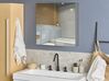 Bathroom Wall Mounted Mirror Cabinet 60 x 60 cm Black NAVARRA_905854