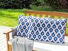 Sada 2 zahradních polštářů s pavím vzorem 40 x 60 cm modré/růžové CERIANA_880872